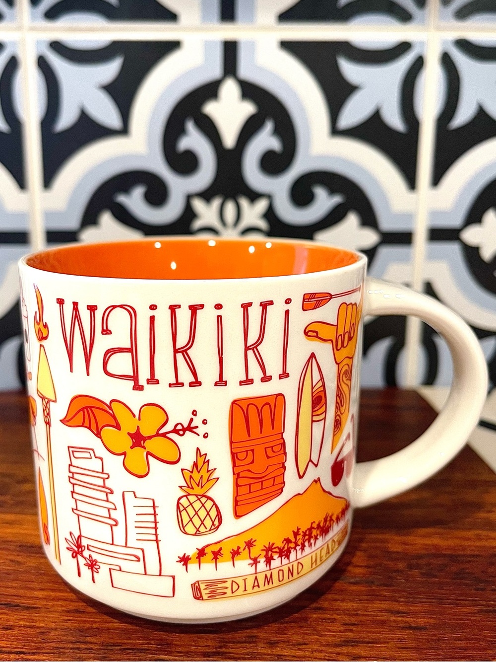 STARBUCKSs Been There Series WAIKIKI Ceramic Coffee Mug Cup 14 oz (2019)
